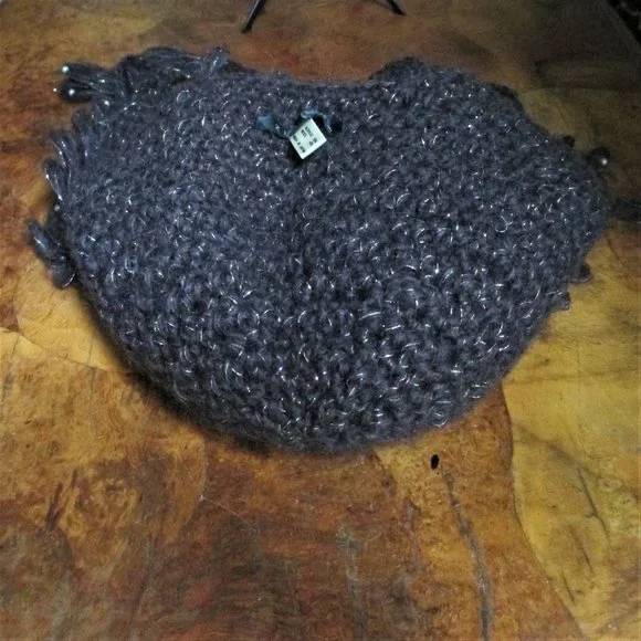 NWOT Shaggy Loop Knit Pearl Bead Wool Blend Trapper Hat - Picture 8 of 10
